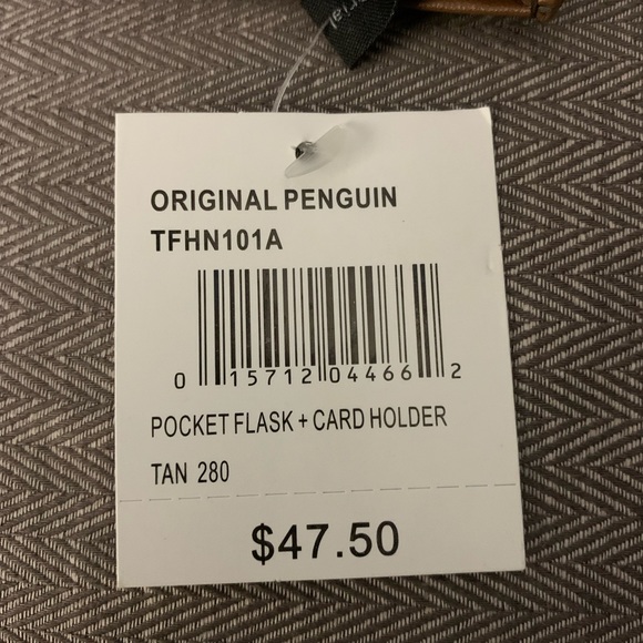 NWT Men’s brown/tan leather PENGUIN card holder - Picture 4 of 5